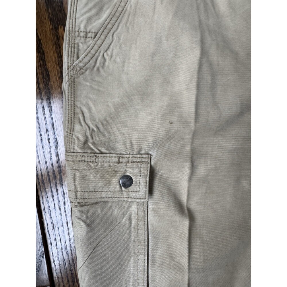 Carhartt Men’s Relaxed Fit Cargo Work Pants Size 42x32 Tan Cotton - Picture 4 of 10